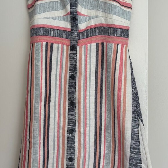 Hutch Pink & Blue Striped Midi Dress (size 12) - Picture 2 of 5